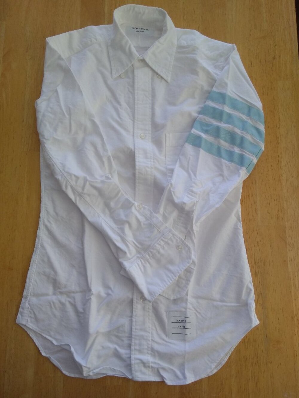 New Thom Browne White OCBD Grosgrain Sleeve TB0 MSRP $495